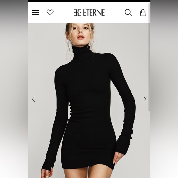 Eterne Dresses & Skirts - Eterne Classic Black Ribbed Dress